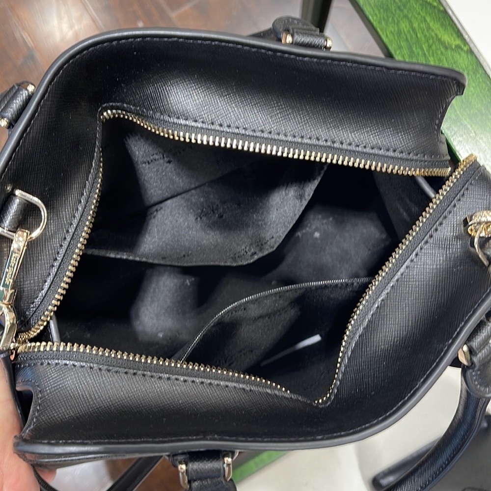 Kate Spade Madison Safiano Leather Medium Satchel Handbag 
COLOR: Black 
NWT - Picture 13 of 16